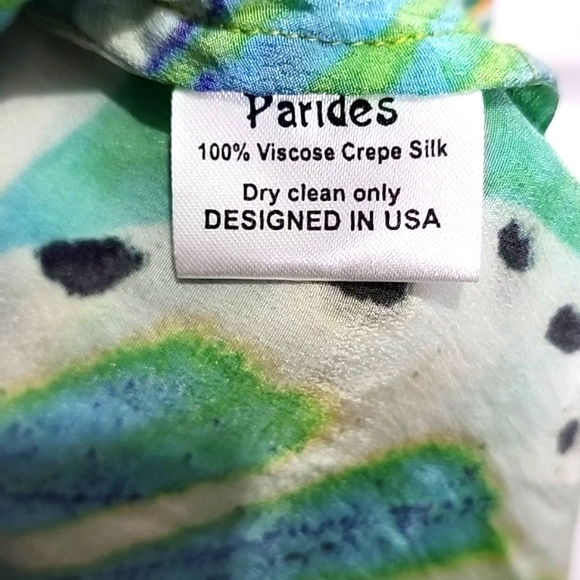 Shahida Parides 100% viscose crepe silk boho colorful dress size S/M - Picture 6 of 12